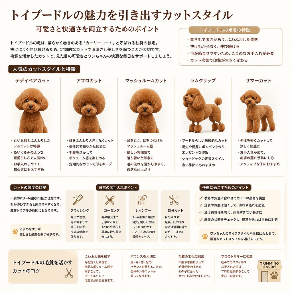 2. トイプードルに最適なカットスタイル