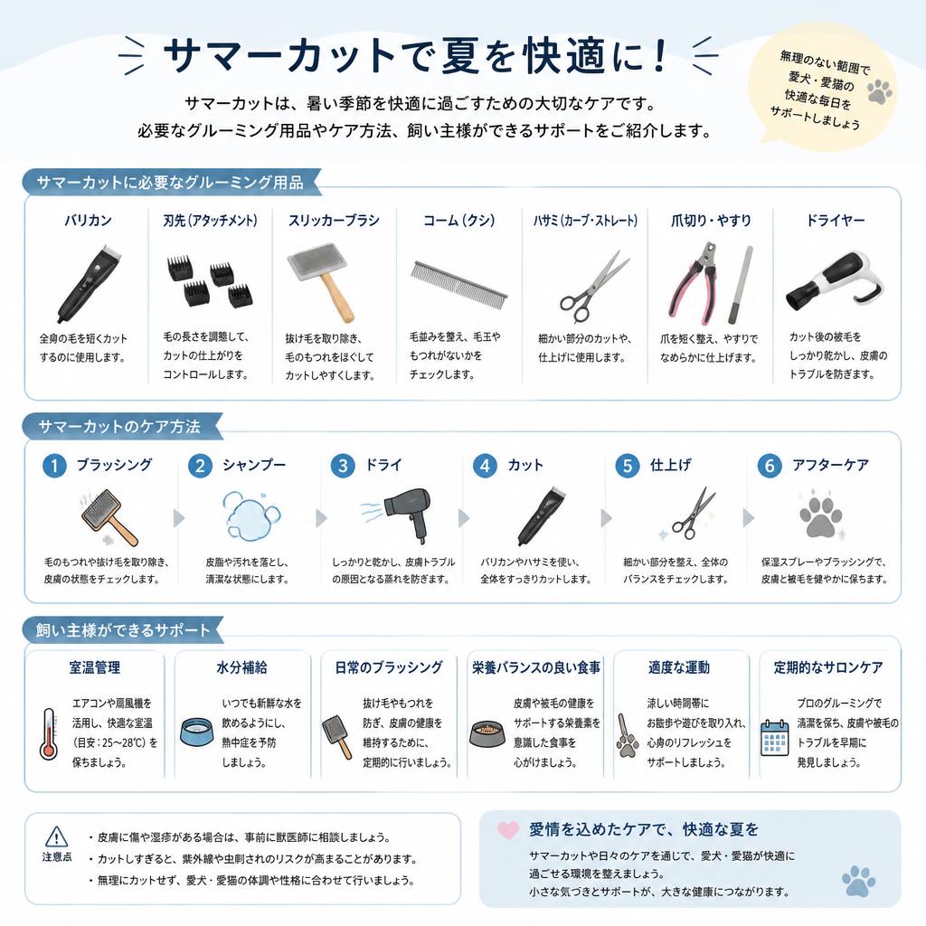 必要なグルーミング用品について